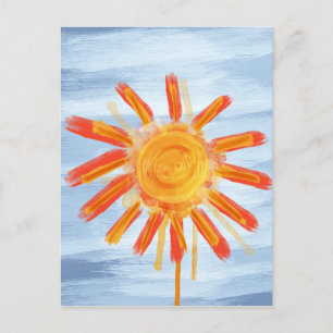 Postale Carte postale, Peinture de soleil