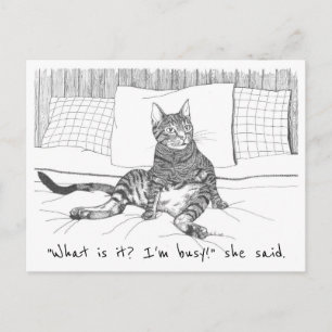 Postale carte postale: "Que veux-tu?" (Lily)