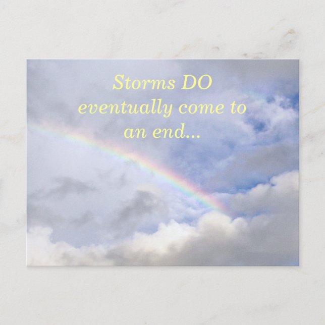 Postale carte postale/RAINBOW APRÈS LA TEMPÊTE/MESSAGE D'E (Devant)