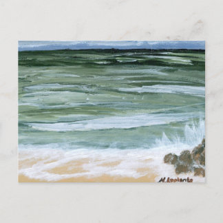 Postale Carte postale, Rochers sur la plage par M. Laplant