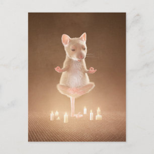 Postale Carte postale: "Souris de Yoga"