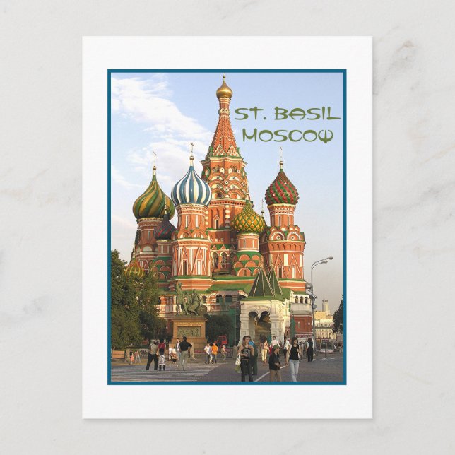 Postale carte postale, "St Basil's, Moscou" (Devant)