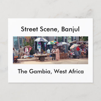 Postale Carte postale, Street Scene, Banjul