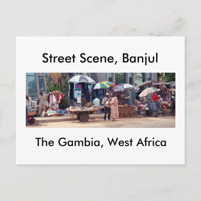 Postale Carte postale, Street Scene, Banjul (Devant)