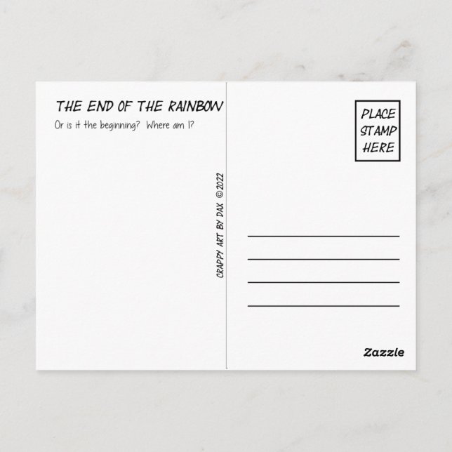 Postale Carte postale, violet, violet, extrémité de l'arc- (Dos)