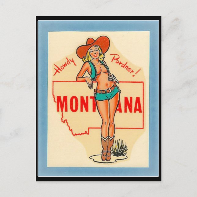 POSTALE CARTE POSTCARD VINTAGE VOYAGE MONTANA (Devant)