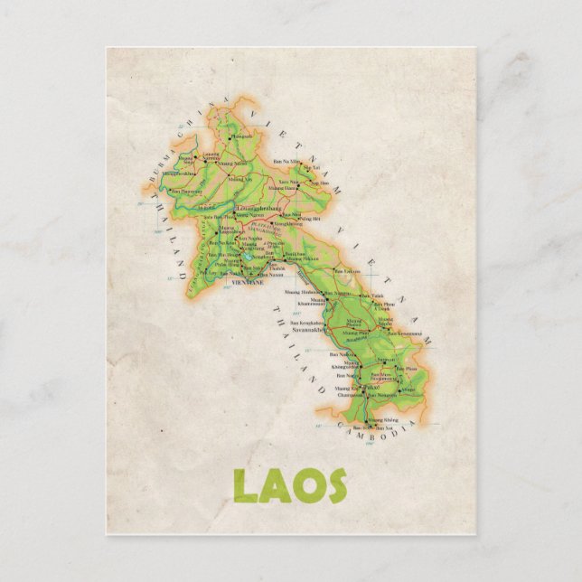 Postale CARTE POSTCARDS ♥ Laos (Devant)