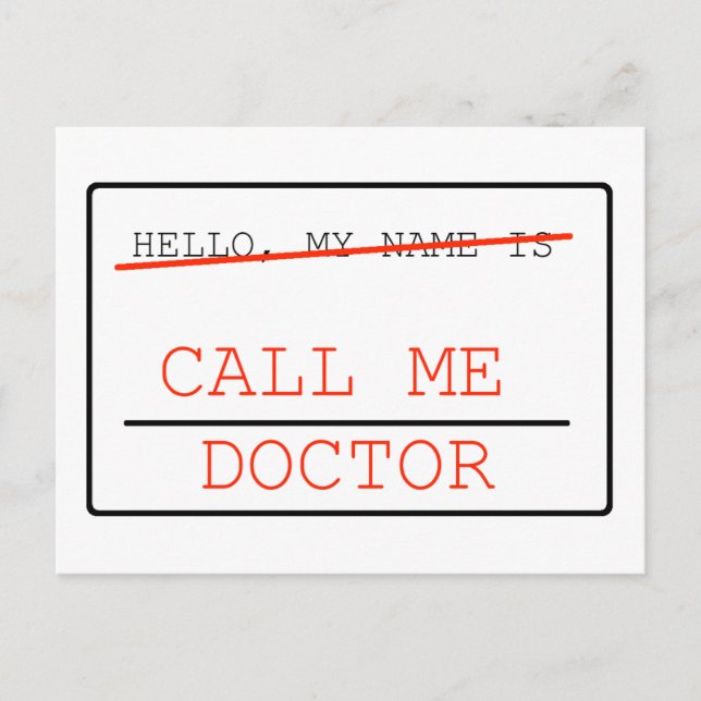 Postale Carte poste médicale Call Me Doctor (Devant)