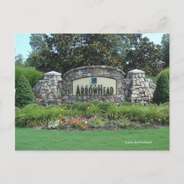 Postale Carte Postercard 2 du lac Arrowhead (Devant)