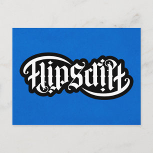 Postale Carte pour notes FlipScript Ambigram