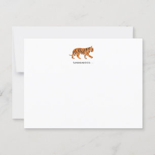 Postale Carte pour notes plat Tiger