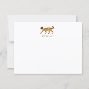 Postale Carte pour notes plat Tiger