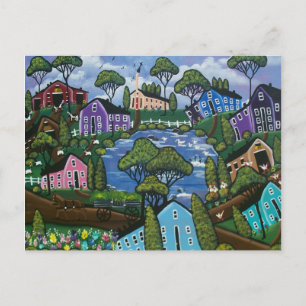 Postale CARTE POURSUITE ART Spirits Of The Heart BY LORI