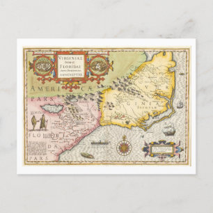 Postale Carte précoce de Virginie et Floride