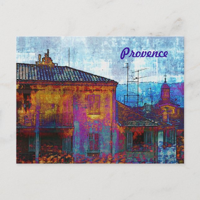 Postale Carte Provence du soir (Devant)