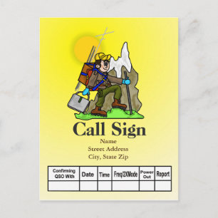 Postale Carte QSL Ham Radio Mountain Climat