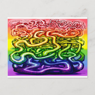 Postale Carte Rainbow Vines LGBQT