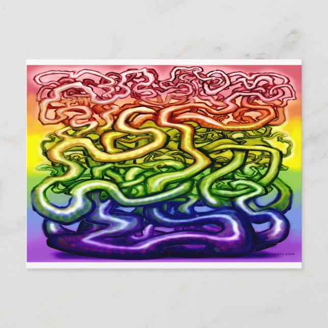 Postale Carte Rainbow Vines LGBQT (Devant)