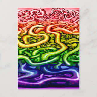 Postale Carte Rainbow Vines LGBQT