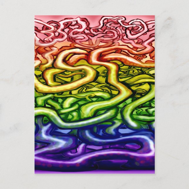 Postale Carte Rainbow Vines LGBQT (Devant)