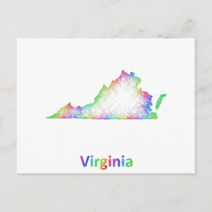 Postale Carte Rainbow Virginia