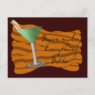 Postale Carte Recette Bacon Martini