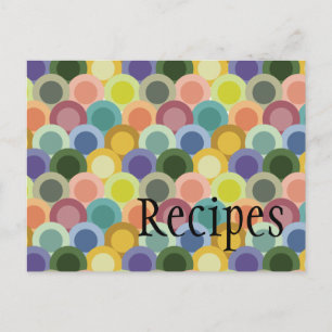 Postale Carte Recette Cercles Rétro