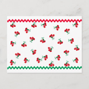Postale Carte Recette Cerises & Ric Rac