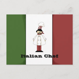 Postale Carte Recette Chef Italien #1