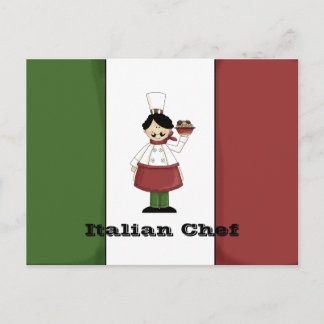 Postale Carte Recette Chef Italien #3