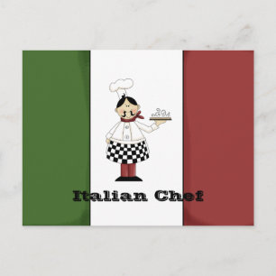 Postale Carte Recette Chef Italien #7