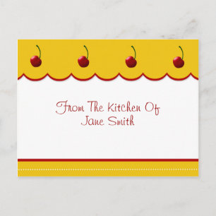 Postale Carte Recette Cherry Lover