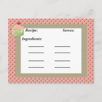 Carte Recette Cupcake