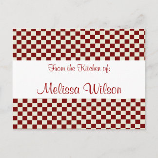 Postale Carte Recette de chèques pays