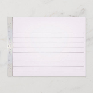 Postale Carte Recette mariage Argent et violet