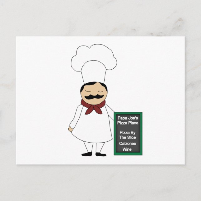 Postale Carte Recette Pizza #5 (Devant)