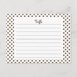 Postale Carte Recette Pois Brown