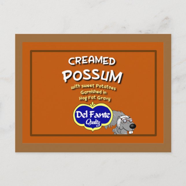 Postale Carte Recette Possum Creamed (Devant)