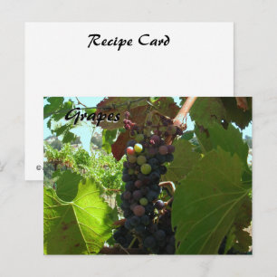 Postale Carte Recette - Raisins sur la vigne