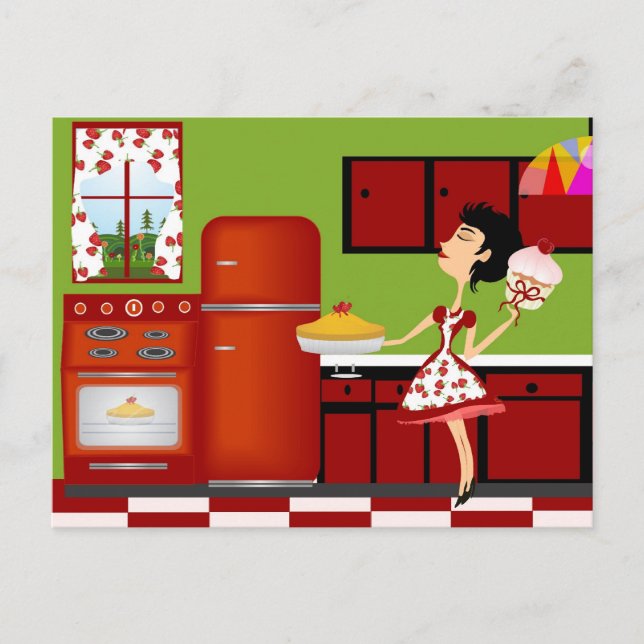 Postale Carte Recette Rétro (Devant)