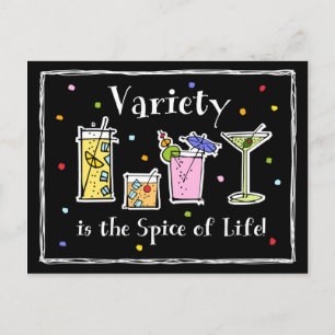 Postale Carte Recette Variété Cocktail