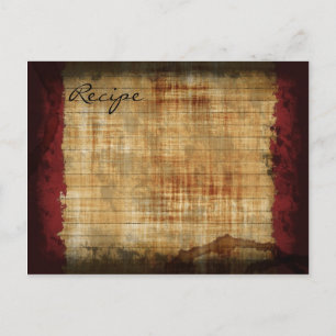 Postale Carte Recette - vieux avec taches