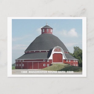 Postale Carte Red ROUND BARN