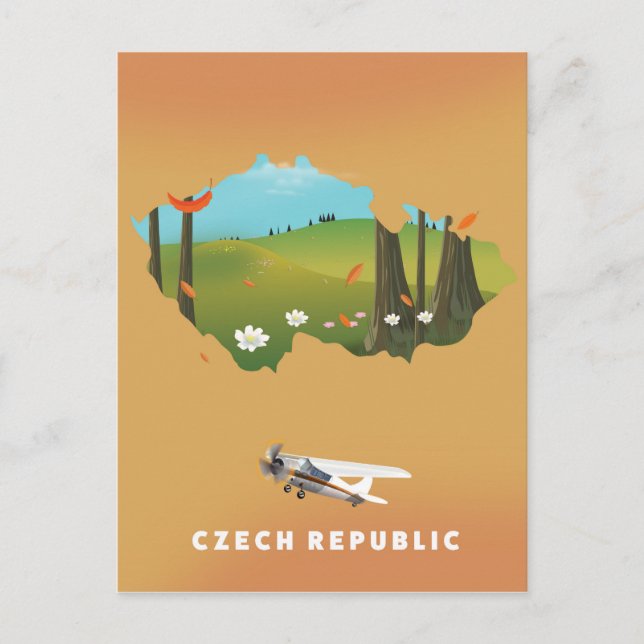 Postale Carte République tchèque Affiche illustrée. (Devant)