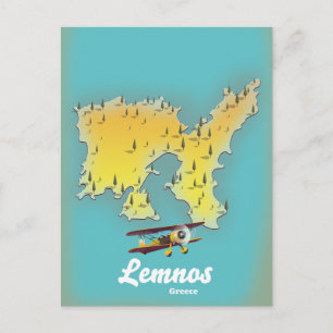 Postale Carte rétro de Lemnos Grèce