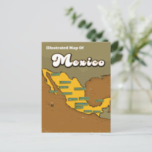 Postale Carte rétro du Mexique