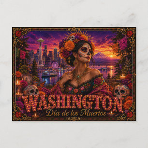 Postale Carte Rétro Washington Jour des Morts