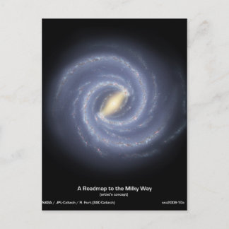 Postale Carte routière à notre Galaxie dans la Voie Lactée