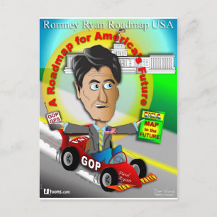 Postale Carte routière Romney Ryan