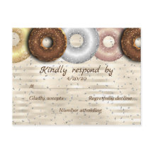 Carte RSVP de mariage Donut